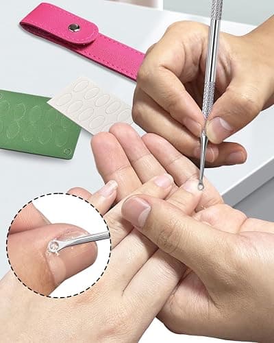 Loop Cuticle Pusher, Pre-treatment Cuticle Pusher, Stainless Steel Round Cuticle Pusher with 100#/240# Grit Nail Files and 1p Storage Bags, For Salon & Home Use thumbnail 7