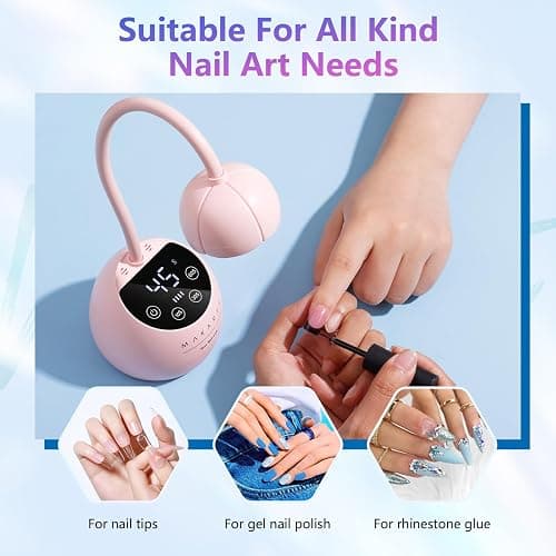 Makartt UV LED Nail Lamp - Gooseneck UV Light for Gel Nails Cherie Cordless USB 39mW/cm² Gel Lamp with 4 Times & Auto Sensor Professional Fast Flash Curing Polish Nail Art thumbnail 2