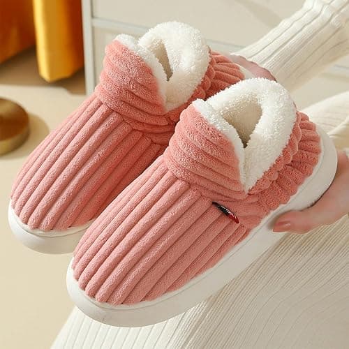 Chaussons Femme Hiver Chaud, Chaussons Chauds Et Douillets en Forme De Nuage pour Homme Et Femme, Pantoufles d'hiver Chaudes Et Pelucheuses pour La Maison thumbnail 5