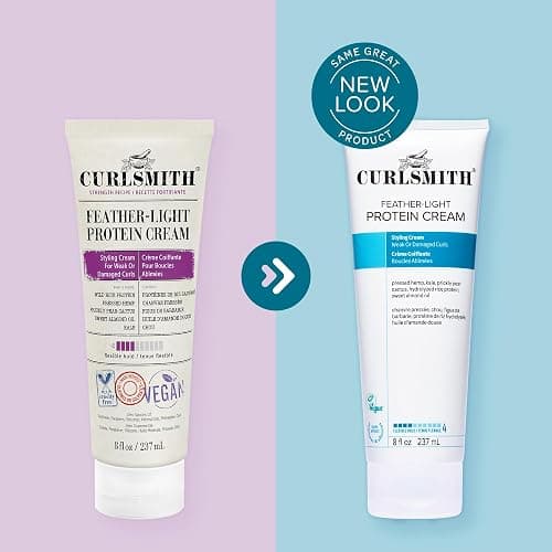 CURLSMITH Feather Light Protein Cream - Flexible Hold Curl Cream, Protein-Rich Styling Cream for Curls, For All Curl Types, Best for Weak and Damaged Curls, Vegan & Cruelty Free (8 oz) thumbnail 6