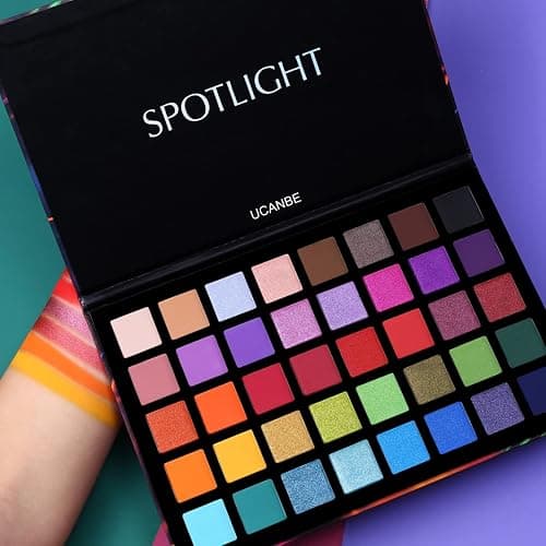 UCANBE Spotlight Eyeshadow Palette Professional 40 Color Eye Shadow Matte Shimmer Makeup Pallet Highly Pigmented Colorful Powder Long Lasting Waterproof Eye Shadow thumbnail 3
