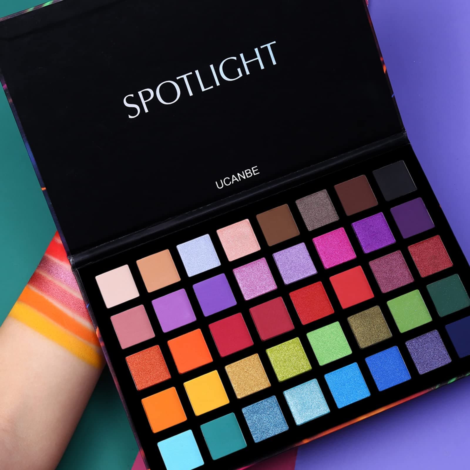 UCANBE Eyeshadow, 40 Colours, Waterproof, Eye Makeup Palette, Durable, Matt, Highly Pigmented thumbnail 3