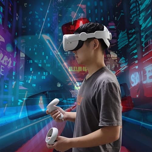 Saqico Head Strap for Meta Oculus Quest 2/3/3s, 3-in-1 Adjustable Halo Headband, Replacement for Elite Strap, Enhanced Comfort Gaming Immersion VR Accessories Compatible with Oculus/Meta Quest 2/3/3s thumbnail 7