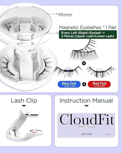 BEYELIAN Portable Magnetic Eyelashes with Applicator Kit All-In-One Box, Upgrade Soft Reusable Magnetic Lashes, No Glue Needed False EyelashesAYT35 (Lightweight & Comfortable) thumbnail 6