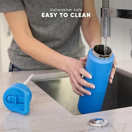 Simple Modern Water Bottle with Straw Lid Vacuum Insulated Stainless Steel Metal Cup Bottles | Reusable Leak Proof BPA-Free Flask for Gym, Travel, Sports | Summit Collection | 22oz, Blush thumbnail 8