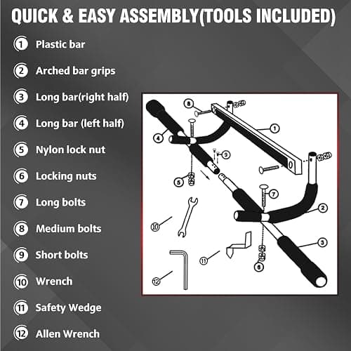 TOPOKO Upgrade Pull Up Bar for Doorway - Max Capacity 440 lbs, Portable Upper Body Workout Bar for Strength Training thumbnail 6