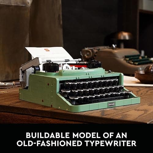 LEGO Ideas Typewriter 21327 Building Set for Adults, Collectible Retro Display Model, Creative Hobbies Unique Gift Idea - Standard Packaging thumbnail 2