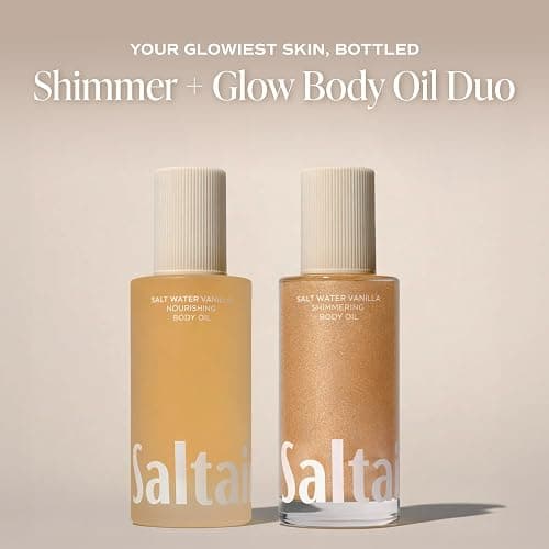 Saltair Shimmering Body Oil | Salt Water Vanilla Radiant Glow | 4 fl oz | Light-reflecting pearls and a silky texture for a luminous-looking finish and smooth post-bath use thumbnail 3