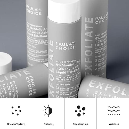 Paula's Choice 6% Mandelic + 2% Lactic Acid Liquid Exfoliant | Gentle AHA Exfoliation for Discoloration, Bumpy Texture & Radiance, for Sensitive Skin, Fragrance-Free thumbnail 8