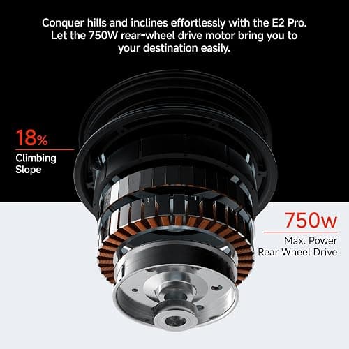 Segway Ninebot E2 Plus II/E2 Pro/E3 Pro Electric Scooter, 15.5–20 MPH, Long Range, Dual Elastomer Suspension (E3 Pro only), Foldable Adult Scooter, UL 2272 & 2271 Certified thumbnail 6