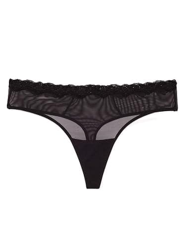 Smart & Sexy Women's Mesh & Lace Thong Panties, Available in Multi Packs thumbnail 6