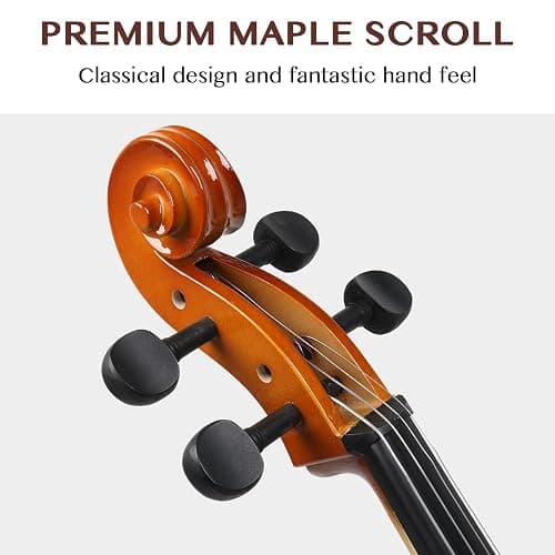 Ktaxon Full-Size Cello, Beginner Cello 4/4, Acoustic Cello Kit | Full Equipment with Portable Bag, Bow, Bridge and Rosin for Beginners | Adults & Kids String Musical (Classic Retrovert) thumbnail 3