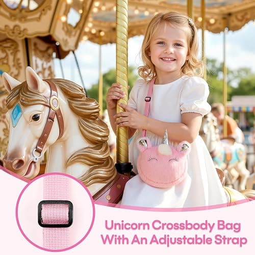 Kids Real Makeup Kit for Girls 3-10 Years Old : Washable Non Toxic Make Up Toys Sets for Toddler - 17Pcs Vanity Set with Unicorn Purse for Little Girl Ages 3 4 5 6 7 8 Birthday Gifts - Pink thumbnail 3