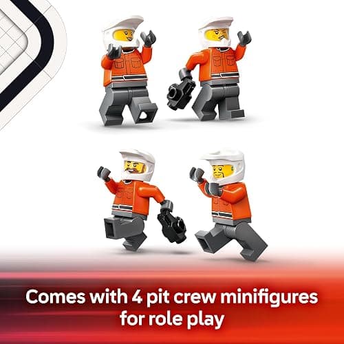 LEGO City F1 Pit Stop & Pit Crew with Ferrari Car Toy - Model Race Car Toy Building Playset for Kids, Boys and Girls, Ages 6+ - F1 Collectible for Fans - Gift Idea for Birthdays - 60443 thumbnail 6