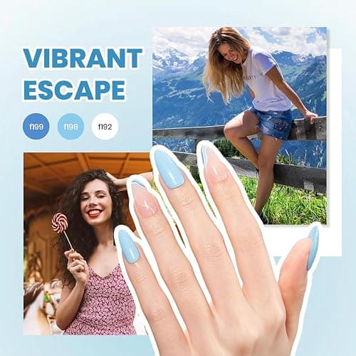 Beetles Gel Nail Polish Kit with U V Light - 32 Colors Nail Kit 55 Pcs Gel Polish Set Four Seasons Glow Pro Base & Matte Glossy Top Coat Nails Stuff Soak Off DIY Art Set Gifts for Women Teen Girls thumbnail 3