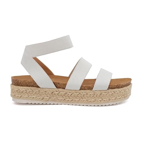 YOKI CHIARA-10 Strappy Womens Sandals With Espadrille Platform - Slip On Wedge Sandals For Women, Lightweight Comfortable Wedge Sandal thumbnail 3
