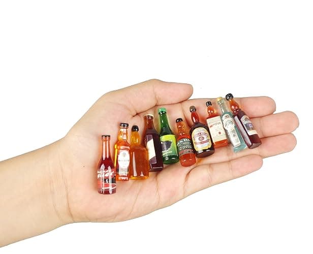 40pcs Miniature Mini Fake Beer Bottles Toys, Mixed Wine Drinks Decoration Beer Glass Model, Beer Can Beer Bottle Models for Fairy Garden Pub Bar Dolls House Tableware Decoration thumbnail 5