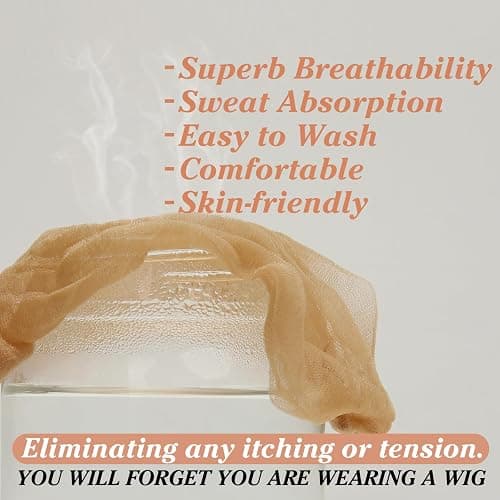 BEEOS Skinlike HD Wig Cap, 4 Pieces Invisible and Sheer Breathable Ultra-thin Stretchy Stocking Caps for Lace Front Wigs thumbnail 4