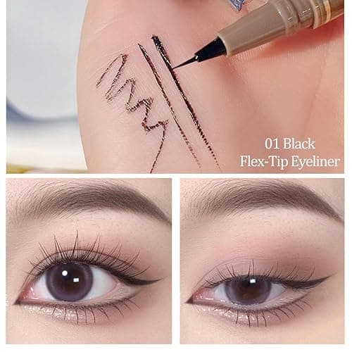 Black Liquid Eyeliner, Liquid Eye Liner Waterproof And Smudge Proof Eyeliner Makeup, High-Pigmented Liquid Eyeliner Pen For Women Long-Lasting Wear, Felt Tip, Smooth, Quick Drying, Lightweight thumbnail 2