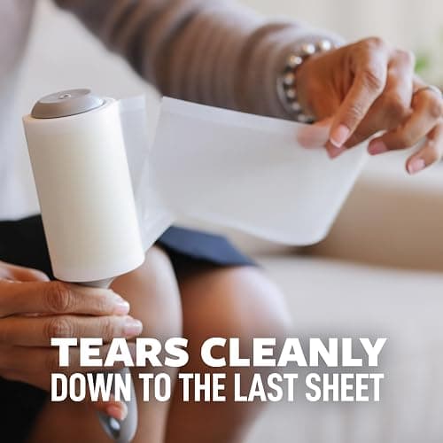 Scotch-Brite Everyday Clean Lint Roller, White, Manual Operation, 3 Pack, Lint Remover for Pet Hair, Dark Clothes, Furniture, and Dusty Surfaces, 300 Adhesive Sheets Total thumbnail 6