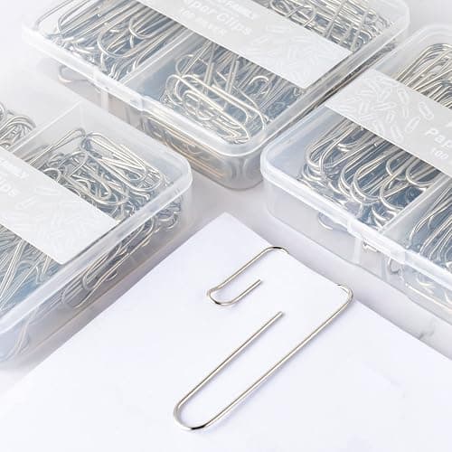 FUDAO FAMILY Paper Clips Assorted Sizes, Large and Small Paper Clips, Paper Clip, Paperclips, Pack of 3 Boxes of 100 Clips Each (300 Clips Total) thumbnail 5