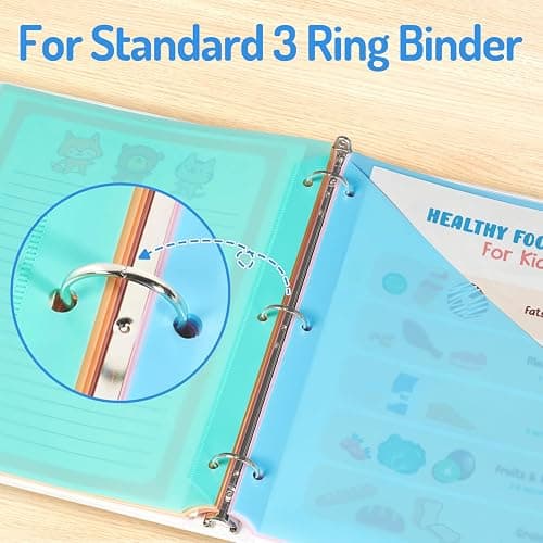Forvencer 8 Count Dividers for 3 Ring Binder, 8 tabs Binder Dividers with Pocket for US Letter Size, Binder Dividers with Tabs for School Office and Home Organization, Multicolor, 1 Set thumbnail 6