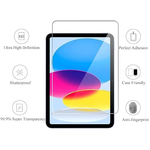 Ailun Screen Protector for iPad 11th A16 2025 [11 Inch] / 10th Generation 2022 [10.9 Inch], Tempered Glass [Face ID & Apple Pencil Compatible] Ultra Sensitive Case Friendly [2 Pack] thumbnail 2