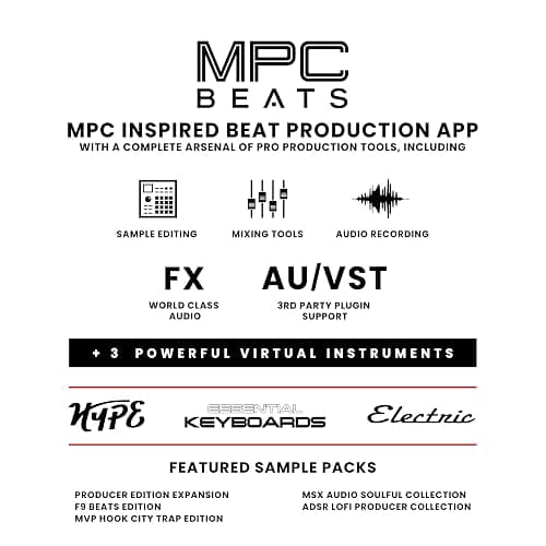 Akai Professional MPK Mini MK3-25 Keys USB MIDI Keyboard Controller with 8 Backlit Drum Pads, 8 Buttons, Music Production Software and Native Instruments Sound Package (NKS Integration), Black thumbnail 6