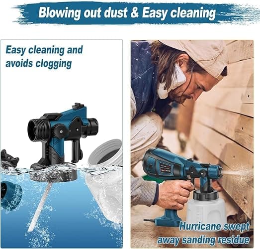 Paint Sprayer Tool 1000W High Power Electric Spray Paint Gun Easy to Clean for Furniture Cabinets House Painting thumbnail 6