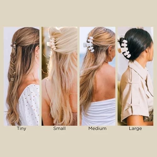 TELETIES - Small Hair Clip - Hair Claw Clips for Women - Strong Grip, Bendable Teeth, Comfortable Curved Design - Ideal for Thin or Short Hair - For All Hair Textures - Tortoise thumbnail 6