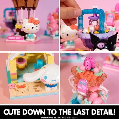 Hamee Sanrio Hello Kitty and Friends ‘Summer Wunderland Mini’ Cute Water Theme Park Building Block Set Birthday Gift, Party Favor, Stress Relief, Collectible Toy Compatible with Lego – Kuromi thumbnail 4