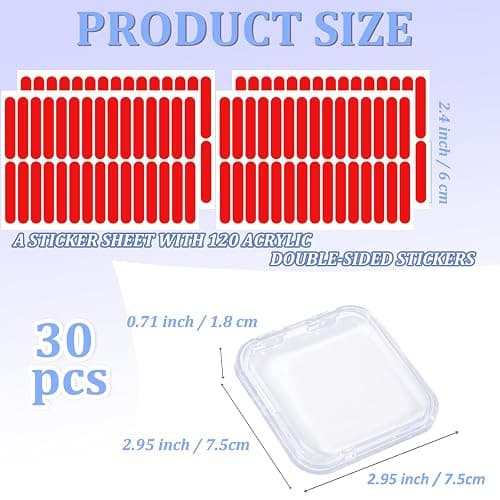 Press on Nail Box,30 Sets Display Case Artificial Nails Display Storage Box with 60 Pcs Adhesive Double Sided Tape Press On Nail Packaging for Nail Salon thumbnail 2