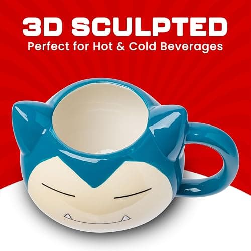 Silver Buffalo Pokemon Snorlax Face Ceramic 3D Sculpted Mug, 20 Ounces thumbnail 4