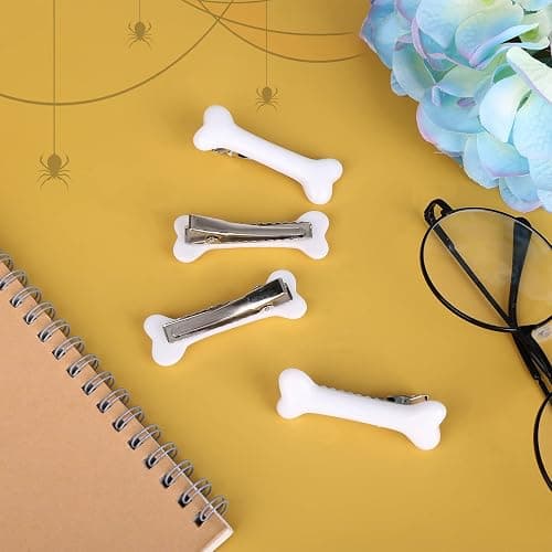 WLLHYF 4 Pieces Bone Hair Clip Skull Skeleton HairPins Side Hair Clip Cosplay Costume Decorative Hair Pins Clips Accessories Barettes for Women Girls thumbnail 7