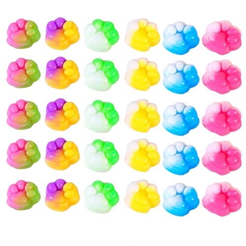 Taba Squishies, Taba Squishy Paw Cat's Paw Squishy Toys Kawaii Stress Reliever Anxiety Toys for Boys Girls Goodie Bag Stuffers for Toddlers (30pcs) - Image 1