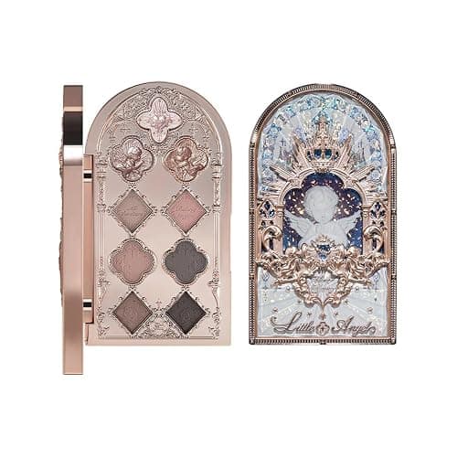 Flower Knows Little Angel 9-Color Eyeshadow Palette,Pink Beige Makeup Palette with 6 Matte + 3 Shimmer Shades,Blendable Smooth Cute Eye Makeup,0.37 Oz(01 Eden's Angel) - Image 1