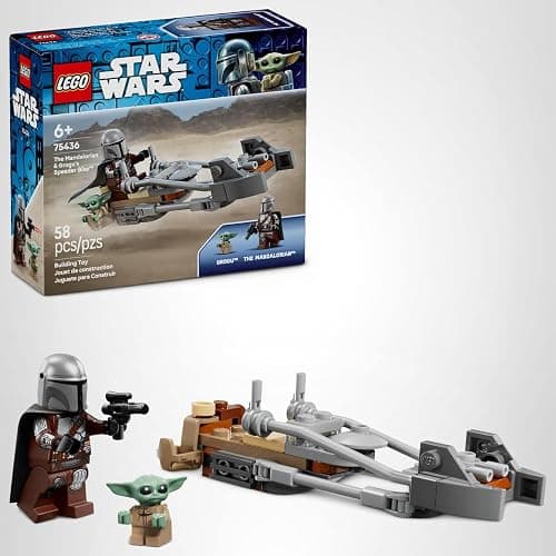 LEGO Star Wars The Mandalorian & Grogu’s Speeder Bike Building Toy for Boys & Girls - Pretend Play Space Vehicle W/2 Star Wars Character Figures for Kids, Ages 6+ - Gift Idea for Birthdays - 75436 thumbnail 7