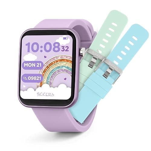Tikkers Smart Series 13 Smart Watch and Lilac Silicone Strap Set - Image 1