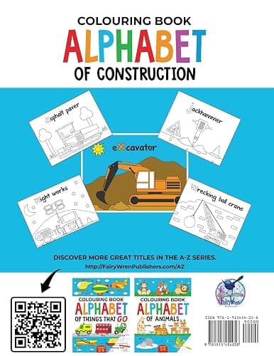 Construction Colouring Book for Children: Alphabet of Construction for Kids: Diggers, Dumpers, Trucks, Tractors and more (Ages 2-5) (Alphabet - Colour and Learn (Ages 2-5)) thumbnail 2