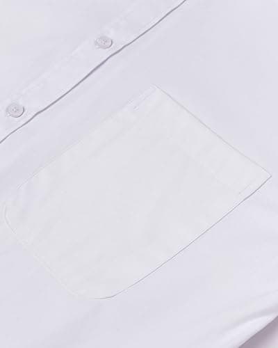 Alimens & Gentle Mens Solid Oxford Shirt Long Sleeve Dress Shirt Work Casual Button Down Shirts with Pocket thumbnail 6