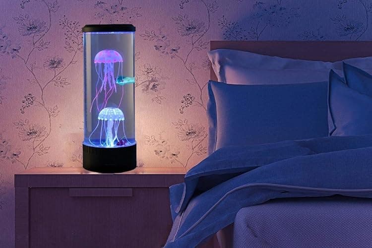 Lightahead LED Jellyfish Lamp Round, Color Changing Light Effects with 18 LEDs. The Ultimate Sensory Synthetic Jelly Fish Aquarium Mood Lamp. thumbnail 9