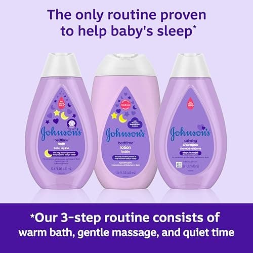 Johnson's Baby Sleepy Time Bedtime Gift Set with Relaxing NaturalCalm Aromas, Bedtime Baby Bath Shampoo, Wash & Lotion, Baby Bedtime Essentials, Hypoallergenic & Paraben-Free, 3 Items thumbnail 3