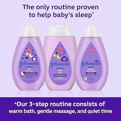 Johnson's Baby Sleepy Time Bedtime Gift Set with Relaxing NaturalCalm Aromas, Bedtime Baby Bath Shampoo, Wash & Lotion, Baby Bedtime Essentials, Hypoallergenic & Paraben-Free, 3 Items thumbnail 3
