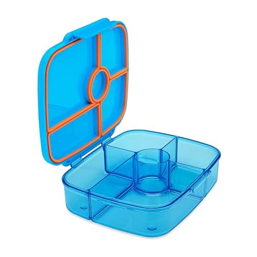 Yumbox Go Leakproof Bento Lunch Box, 5 Compartments, Miami Blue | Deep Portioned Tray | Removable Silicone Gasket | Lightweight Construction | Fits Most Lunch Bags | Easy-Clean Design - Image 1