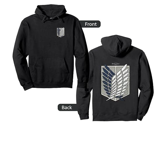 Attack on Titan Season 3 Scout Regiment Emblem Front Back Pullover Hoodie - Adult Unisex - Sage Green - XX-Large thumbnail 2