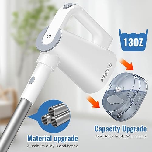 FEPPO Steam Mop & Handheld Steam Cleaner for Home and Floor Cleaning, 15s Heat-Up, 230°F Powerful Steamer with 10-in-1 Multi-Purpose Attachments for Floors, Hardwood,Tiles,Grout,Windows,Kitchen,Bath thumbnail 8