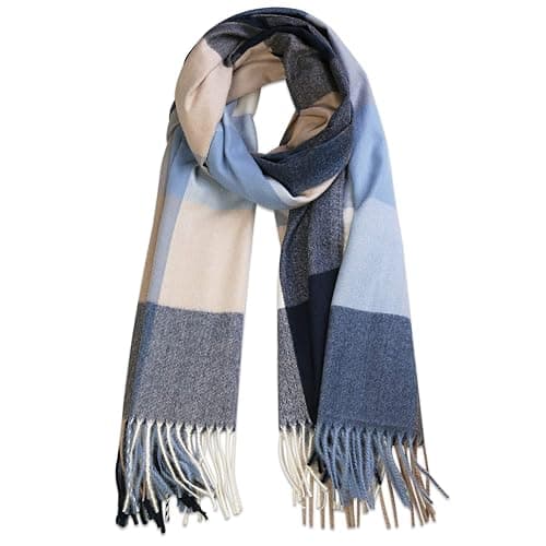 SOJOS Classic Plaid Tartan Scarf for Women Men Soft Scarves SC316 - Image 1