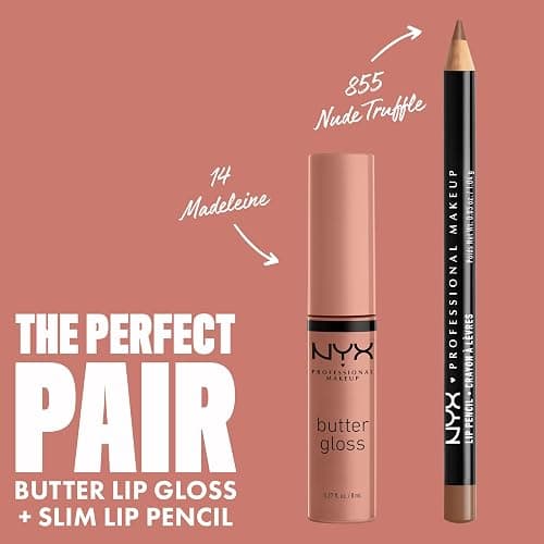 NYX PROFESSIONAL MAKEUP Butter Gloss, Non-Sticky Lip Gloss - Madeleine (Mid-Tone Nude) thumbnail 4