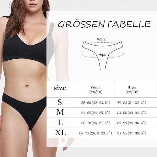 Lakpoau Perizoma Tanga Donna 6 Pezzi Mutande Donna Cotone Slip Tangas Brasiliana String Mutandine a Vita Bassa Thong Underwear Panties Thongs S-XL thumbnail 7