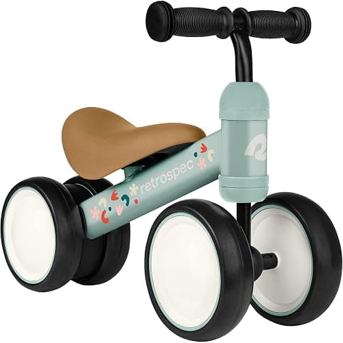 Retrospec Cricket Baby Balance Bike, 4-Wheel Ride-On Toy for Ages 12-24 Months – First Bike & Toddler Bike for 1 Year Old Boys & Girls, First Birthday Gift - Image 1